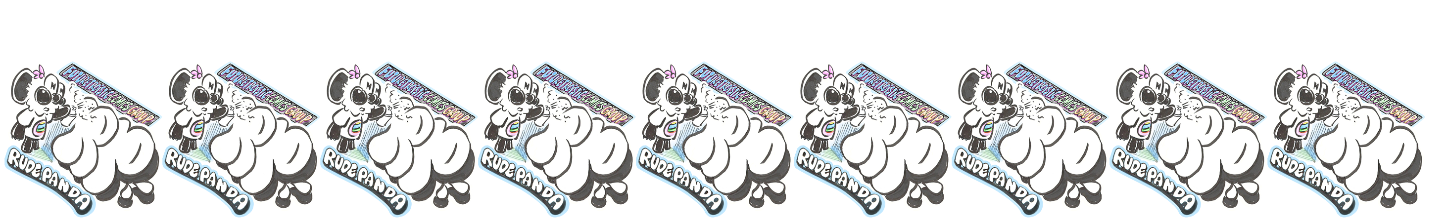 RUDE PANDA does some graffiti to let everyone know who she is! RUDE PANDA comics. She's Cute But She is RUDE! Rude Panda.