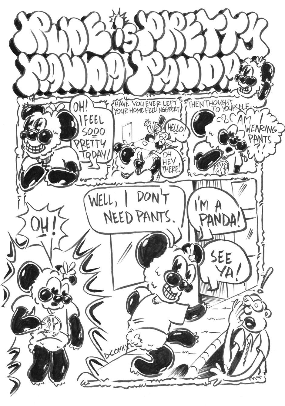 RUDE PANDA comic. She's Cute But She is RUDE! Rude Panda.